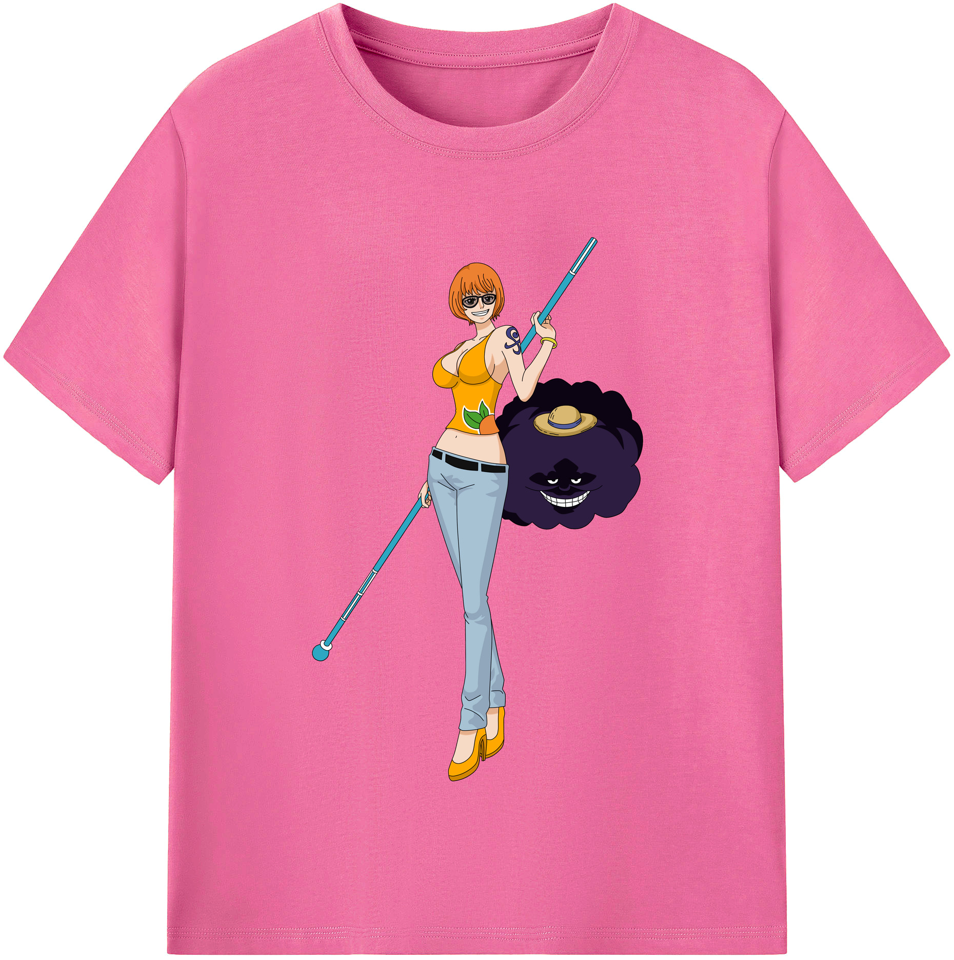 （画像用） ワンピース ナミ ONE PIECE Nami レディースカジュアルプリントTシャツ（綿100％）